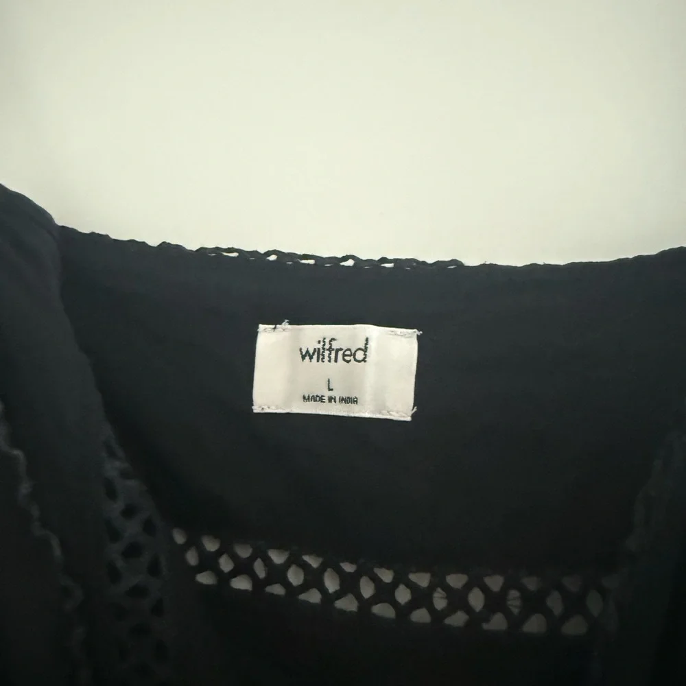 Wilfred Black Strapless Dress with Lace Detail - Picture 3 of 4